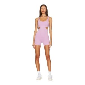 WellBeing + BeingWell LoungeWell Ziggy 4’ Romper in Violet Tulle Heather Small